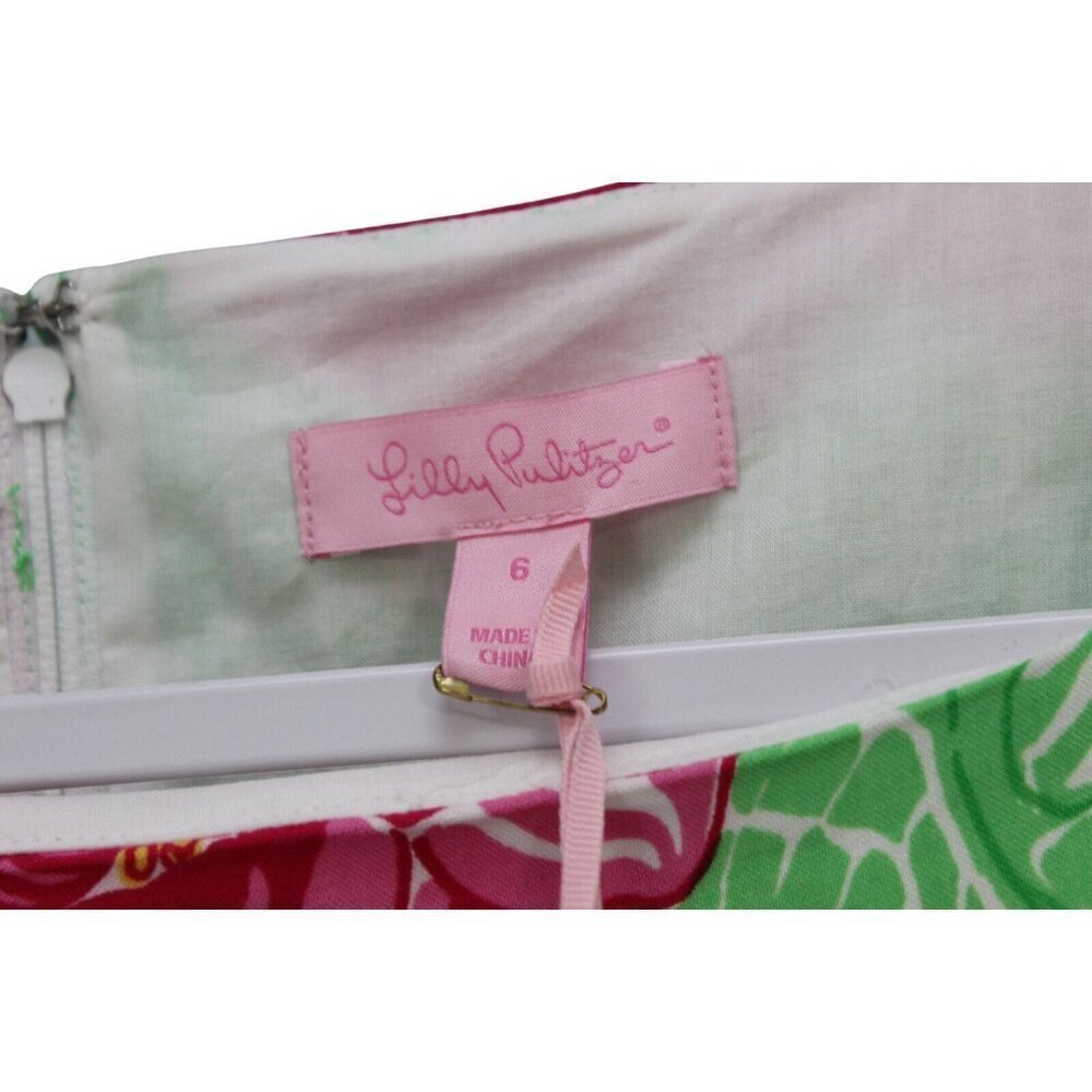 NWT Lilly Pulitzer Lyla Dress Size 6 Novelty Print Floral Resortwear Tropical - Picture 7 of 13